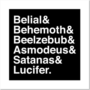 HELLvetica - Occult Goth - Devil Names Posters and Art